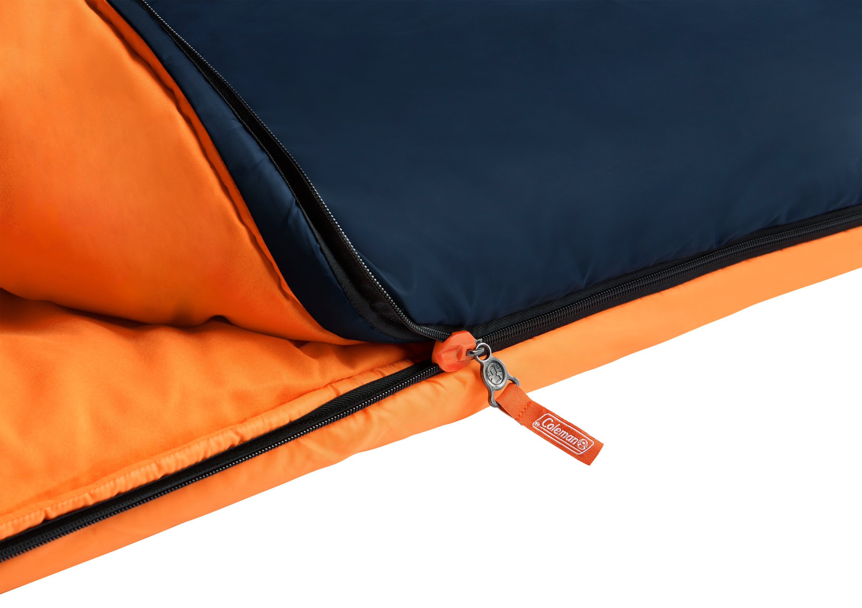 Coleman Montauk 20°F Big and Tall Sleeping Bag, Tiger Lily Orange