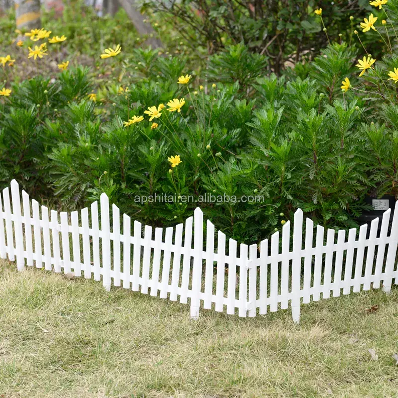 vertical garden supplies adjustable white vinyl privacy pvc picket fencing private garden decoration fence