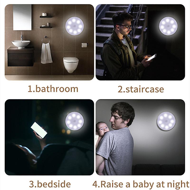 Solar Power Motion Sensor Led Night Lights Usb Rechargeable Energy Saving Smart Sensor Led Night Lamp Closet Magnetic Lamp