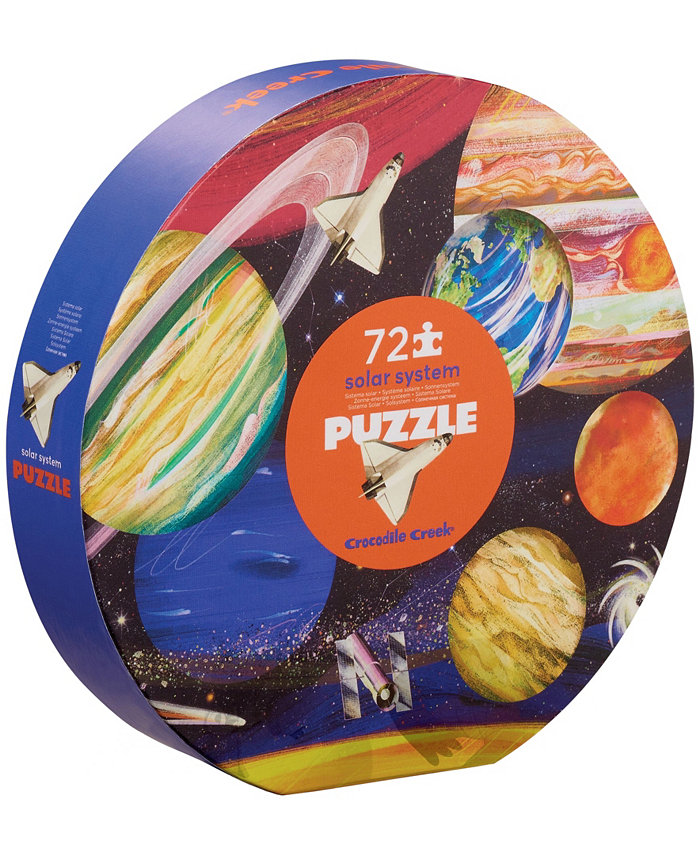 Crocodile Creek Solar System Round Box Puzzle 72 Pieces