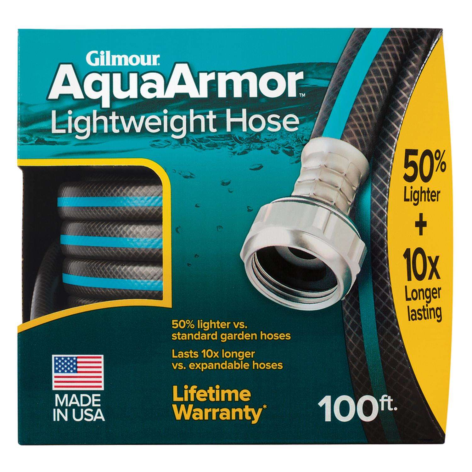 Gilmour AquaArmor 1/2 in. D X 100 ft. L Expandable Lightweight Garden Hose