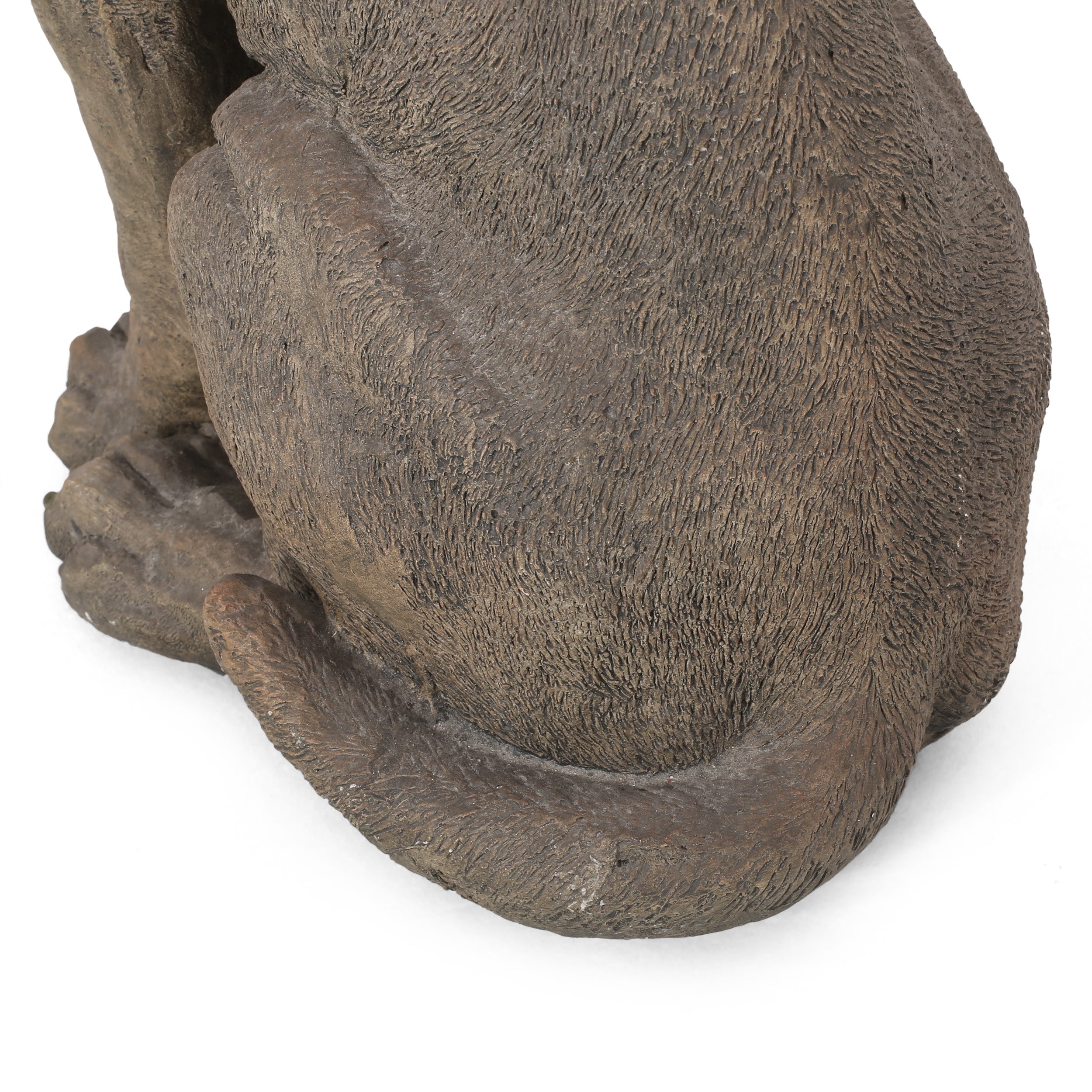 Hayesville Outdoor Dog Garden Statue, Dark Brown