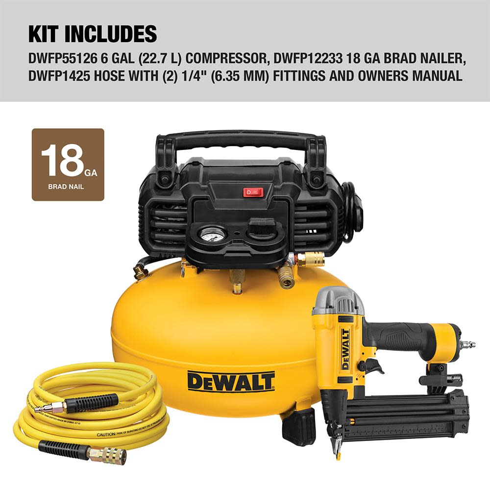 DEWALT Nailer and Compressor Combo Kit ;