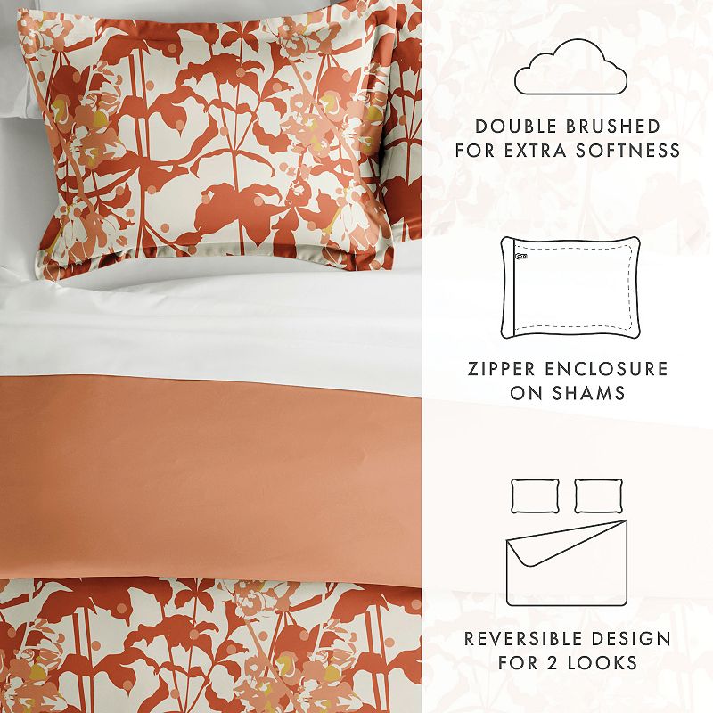 Home Collection Premium Ultra Soft Boho Flower Reversible Duvet Cover Set