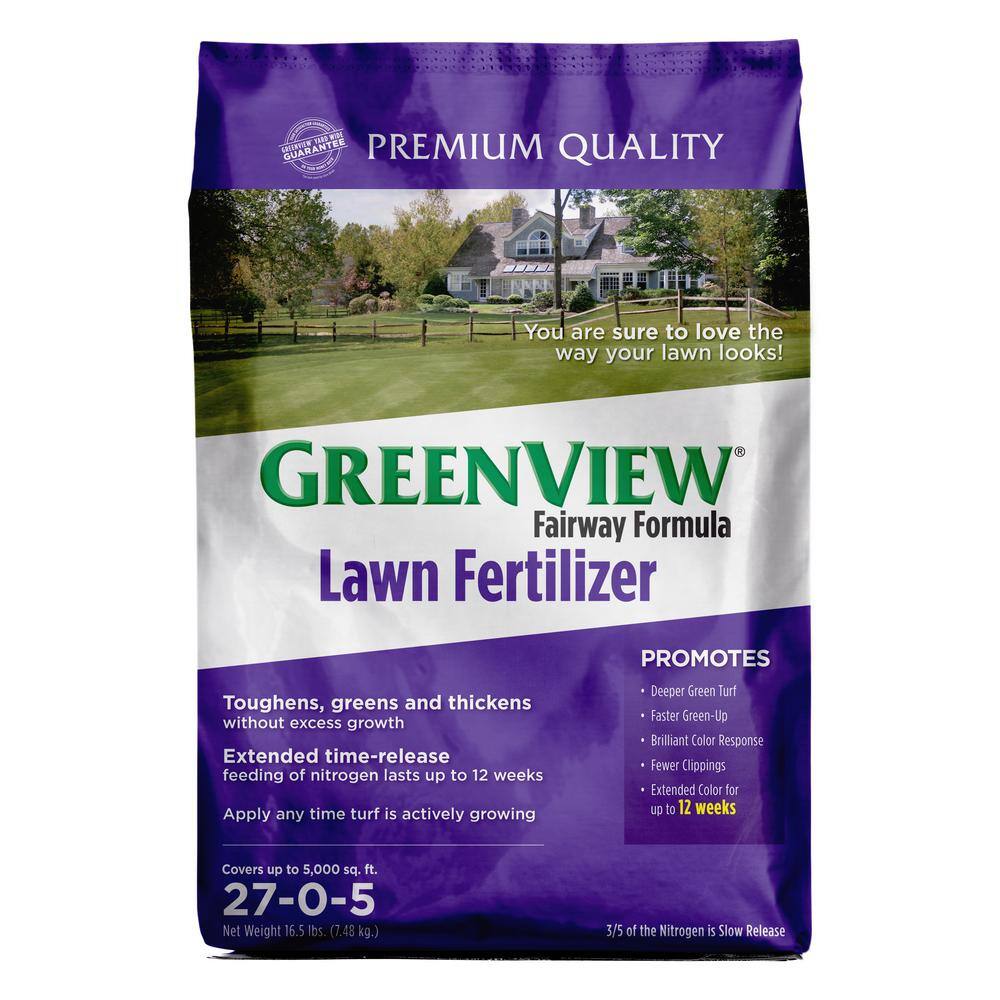 GreenView 16.5 lbs. Fairway Formula Lawn Fertilizer Covers 5000 sq. ft. (27-0-5) 2129187