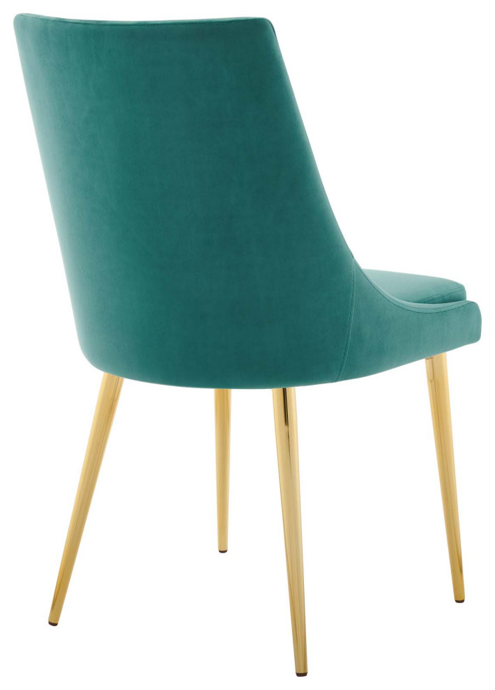 Viscount Modern Accent Performance Velvet Dining Chair   Midcentury   Dining Chairs   by Kolibri Decor  Houzz