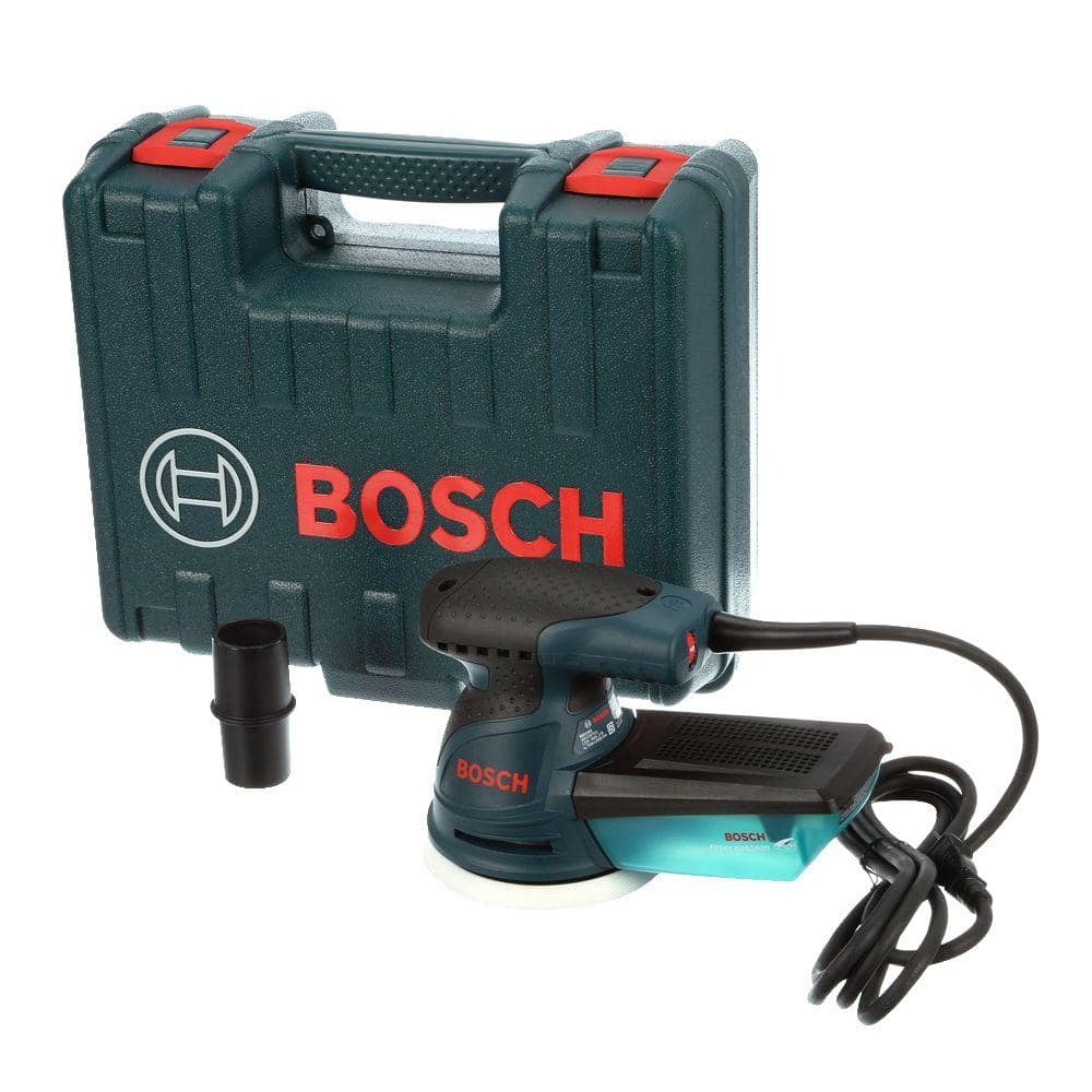 Bosch 2.5 Amp 5 in. Corded Variable Speed Random Orbital Sander/Polisher Kit with Hard Carrying Case ROS20VSK