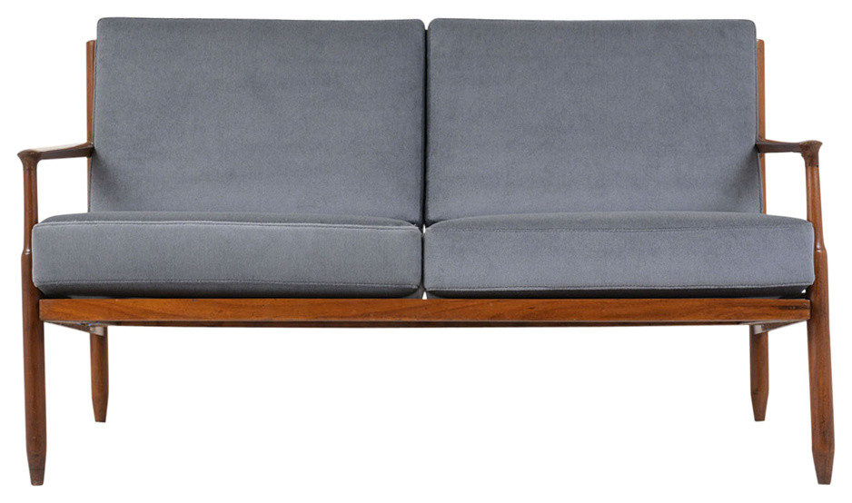 Consigned Brazilian Mid Century Modern Loveseat   Midcentury   Loveseats   by Castle Antiques  Houzz