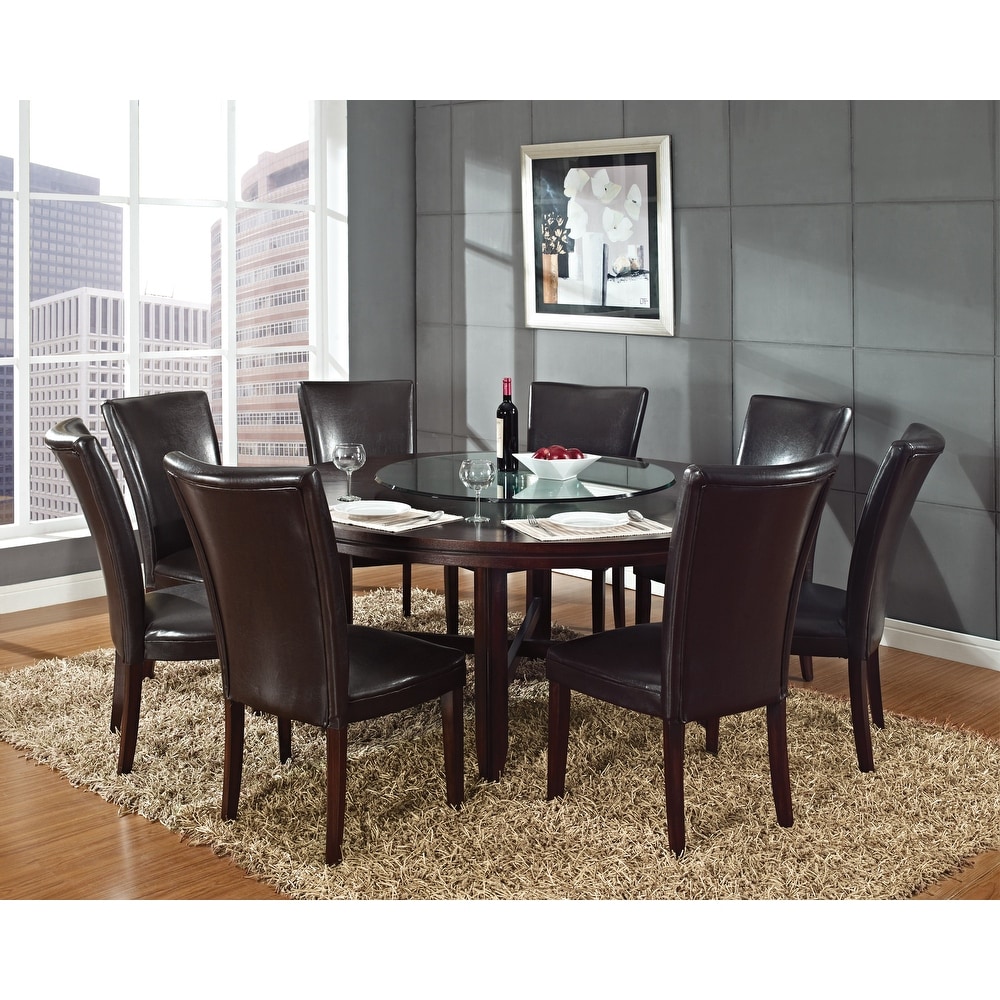 Hampton 72 inch Round Dining Table with Optional Lazy Susan by Greyson Living