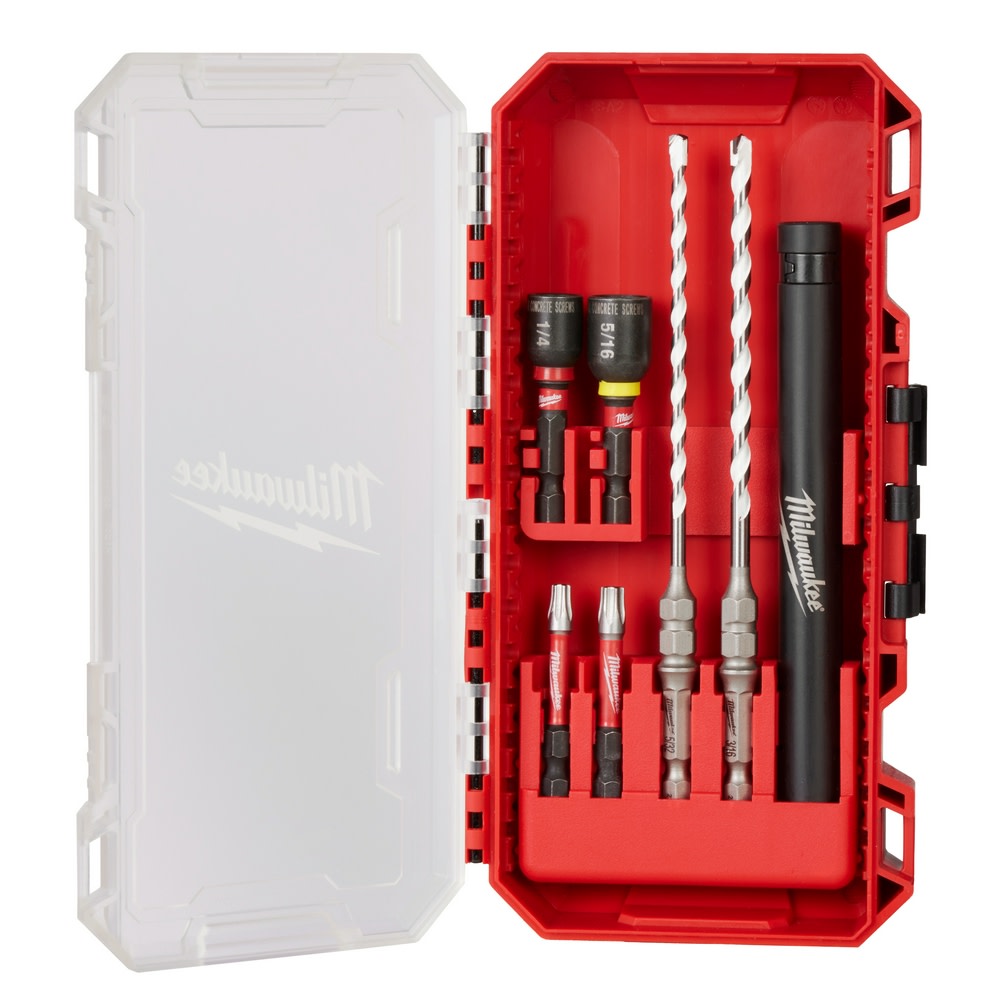 MW SHOCKWAVE Impact Duty Carbide Multi Material Drill Bit Concrete Screw Install Kit 7pc 48-20-8877 from MW