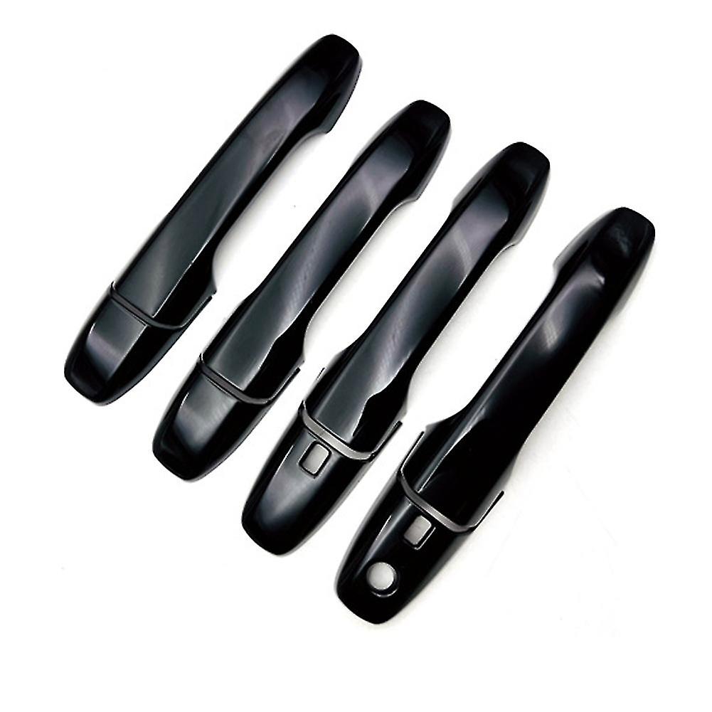 8pcs Glossy Black Car Exterior Side Door Handle Frame Cover For Yaris Ativ / Vois 2022 2023