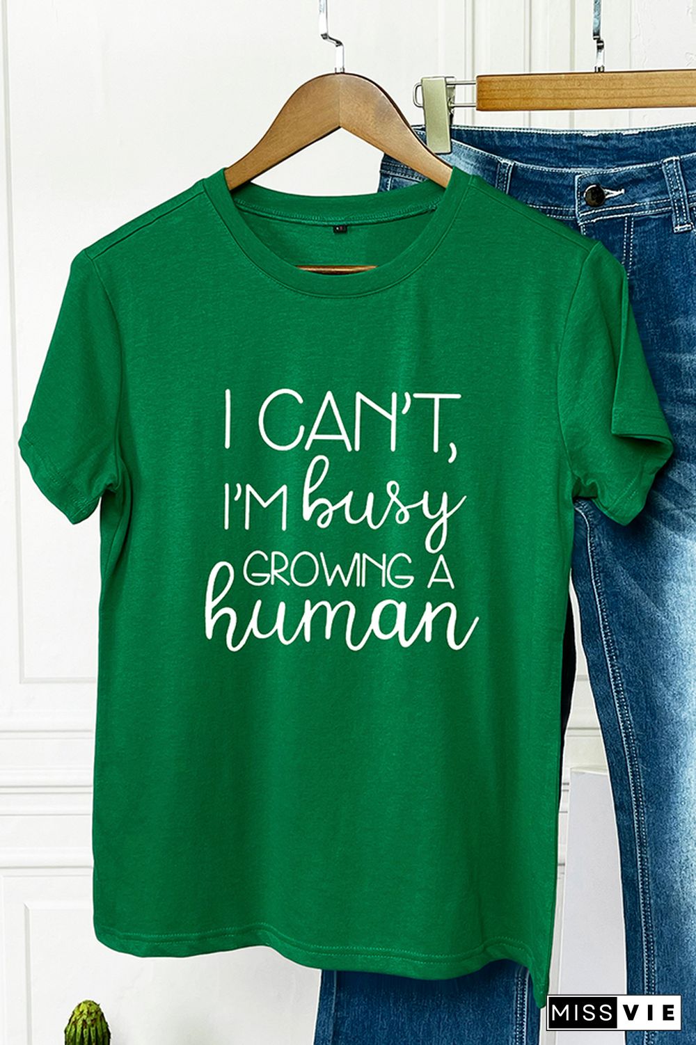 I Can't Busy Growing A Human Graphic Tee Wholesale