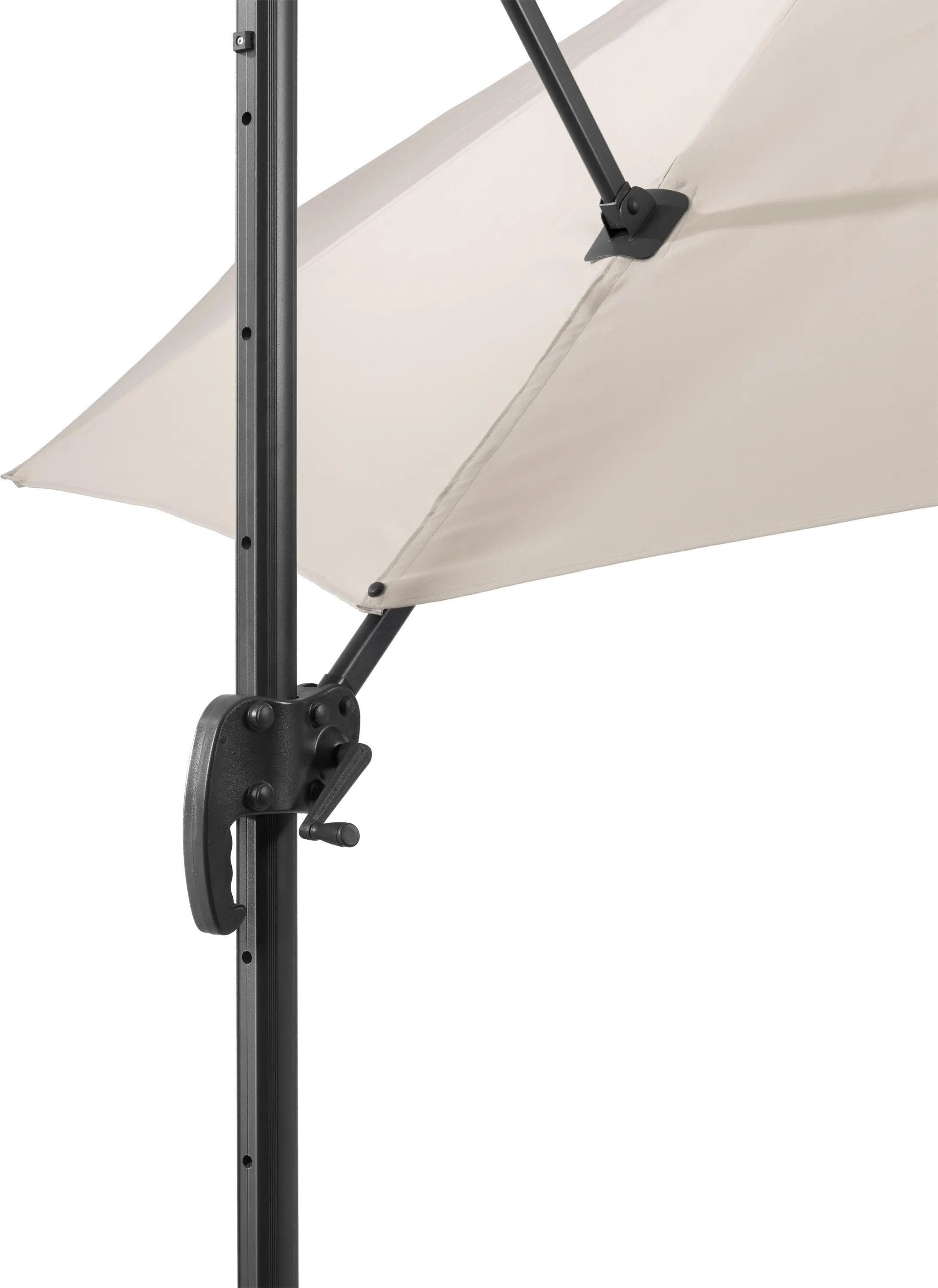 Off White Offset Tilting Patio Umbrella