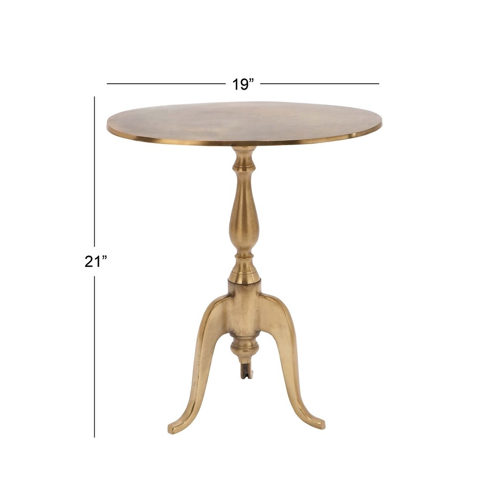 Gold or Silver Aluminum Small Accent Table