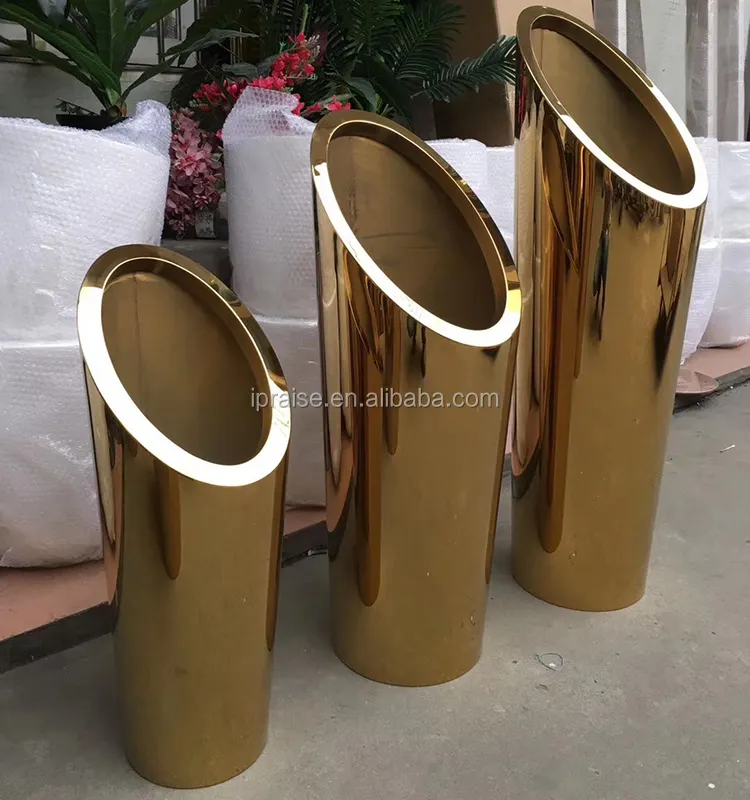 Outdoor garden supplies gold flower plant pot home decorative flower vase / giant tree planter