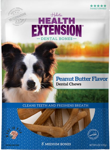 Health Extension Peanut Butter Flavored Dental Dog Treats