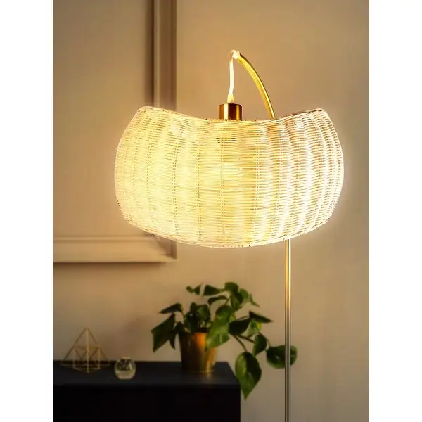 Brightech Wave Pendant LED Floor Lamp - Brass