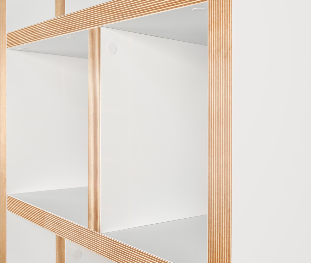 Berlin 5 Levels Bookcase 70 Cm  Pure White  Plywood   Transitional   Bookcases   by TEMAHOME  Houzz