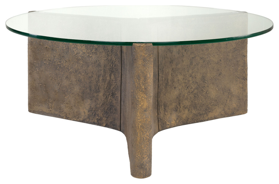 Round Glass Coffee Table  Versmissen Yenn   Contemporary   Coffee Tables   by Oroa   Distinctive Furniture  Houzz