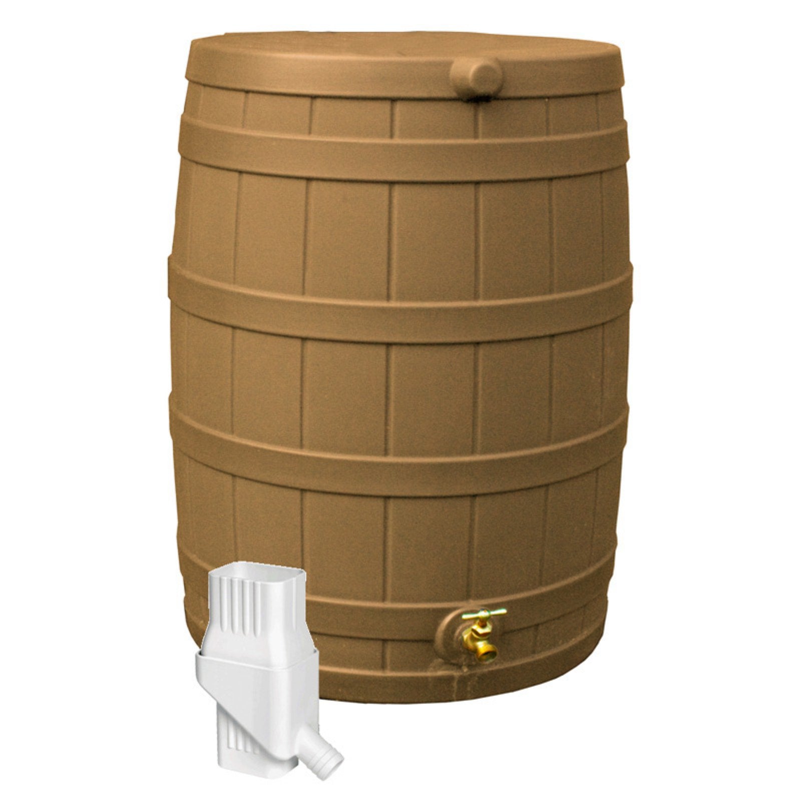 Good Ideas Rain Wizard 50 Gallon Rain Barrel with Diverter Kit - Black