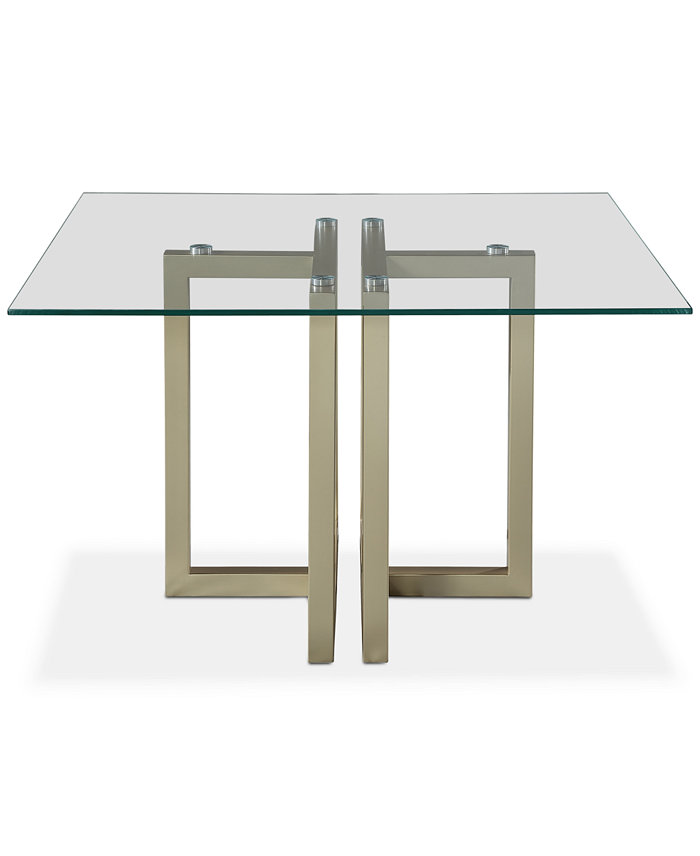 Furniture Emila 48 Square Glass Mix and Match Dining Table