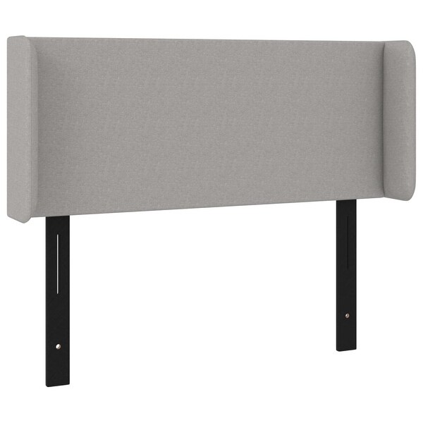 vidaXL Headboard with Ears Dark/Light Gray Fabric - - 37455505