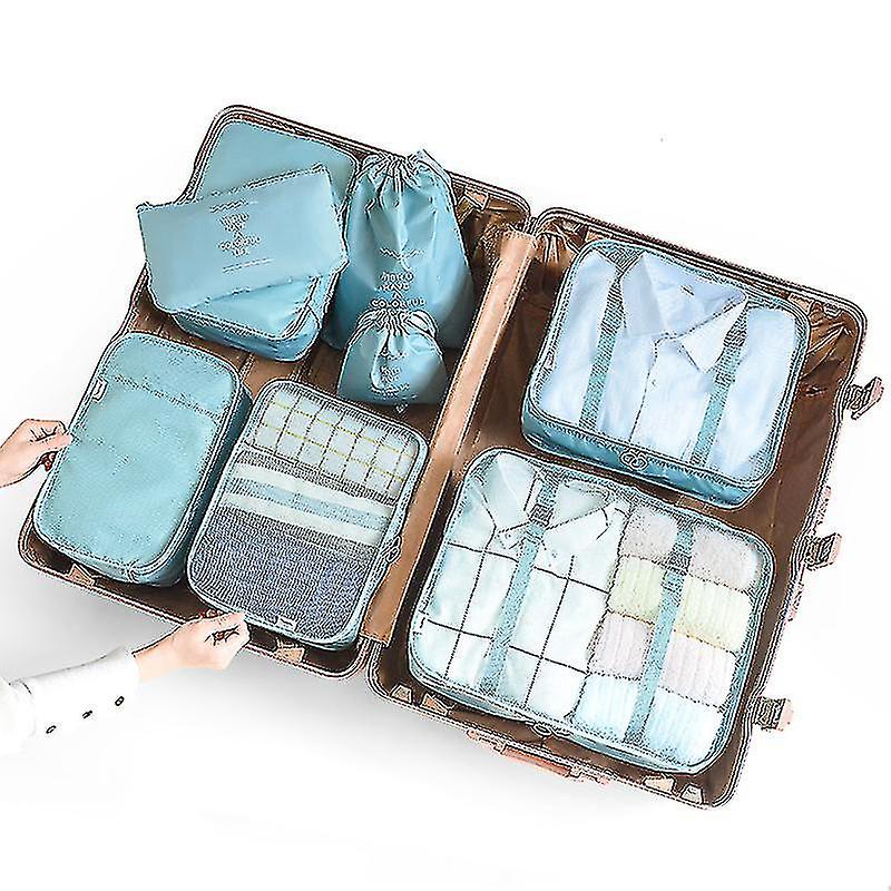 8pcs Travel Storage Bags Clothes Storage Bag Set Luggage Shoe Pouch Organizer Bag