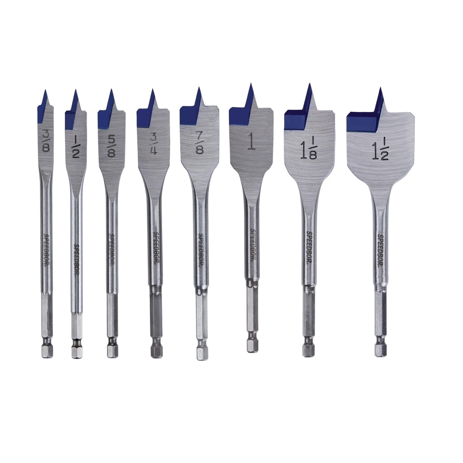 Irwin Speedbor Carbon Steel Spade Bit Set 8 pc