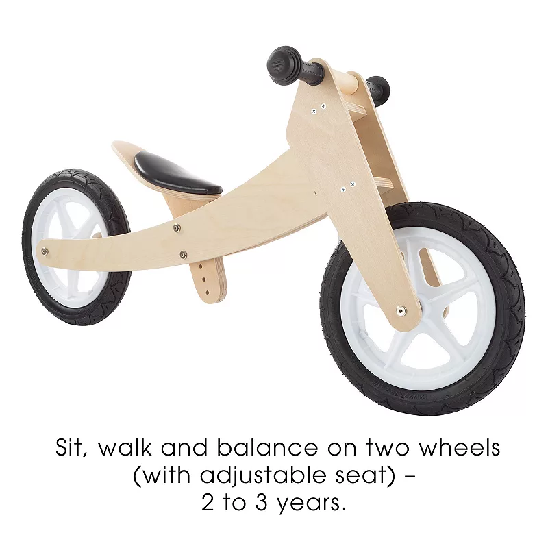 Lil' Rider Wooden 3-in-1 Convertible Balance Bike