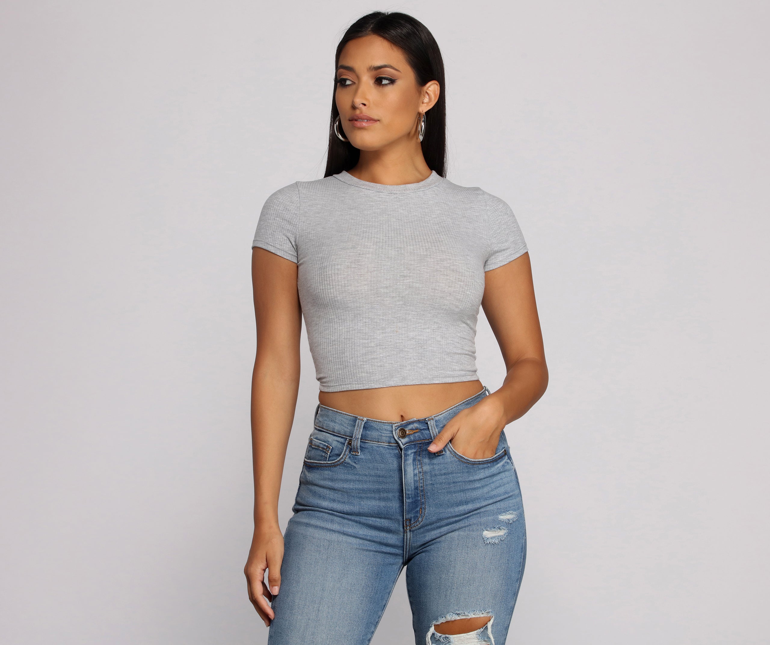 Basic Is Better Crew Neck Crop Top