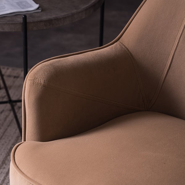 Modern Velvet Fabric Material Accent Chair