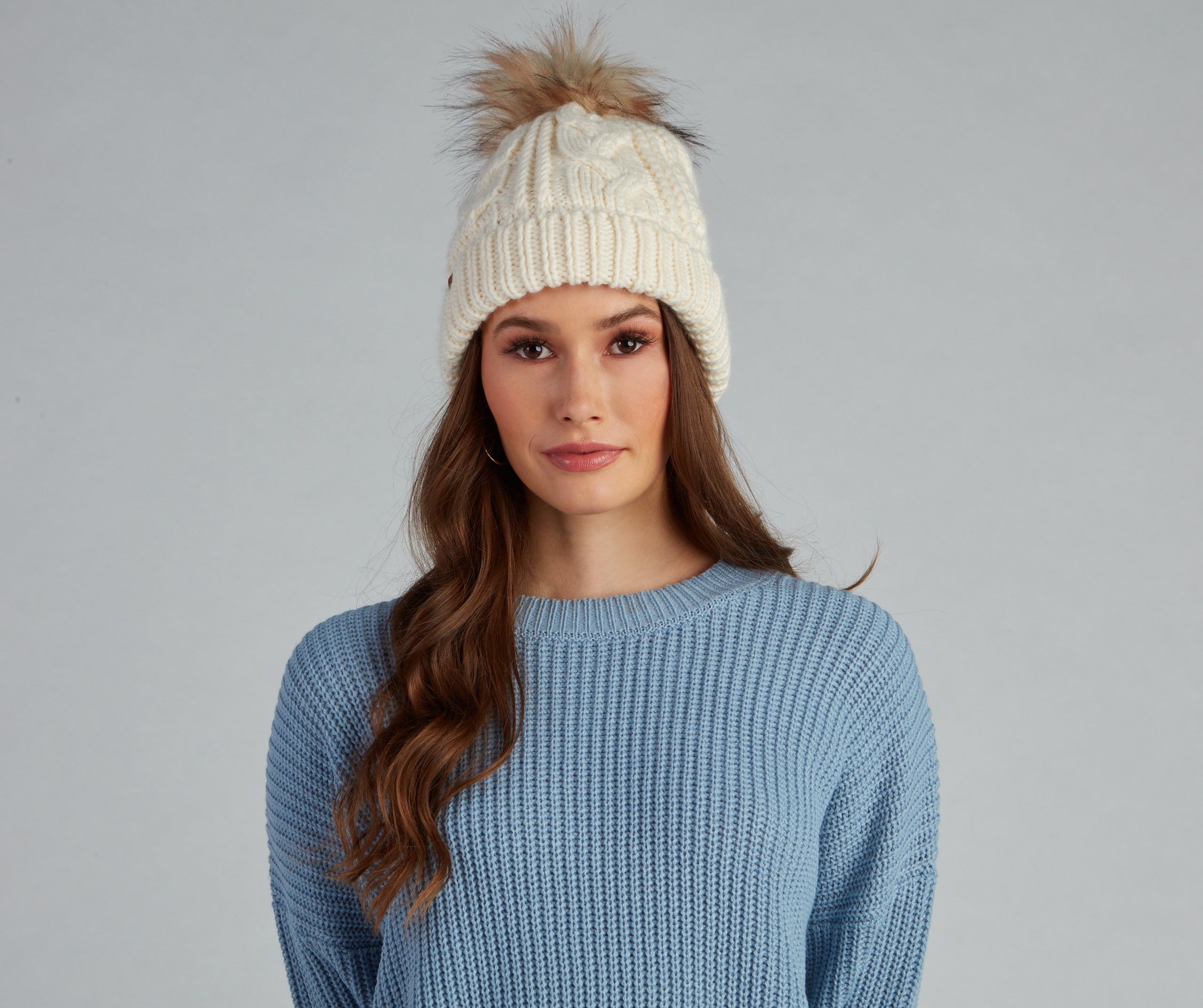 Bring The Chill Cable Knit Beanie