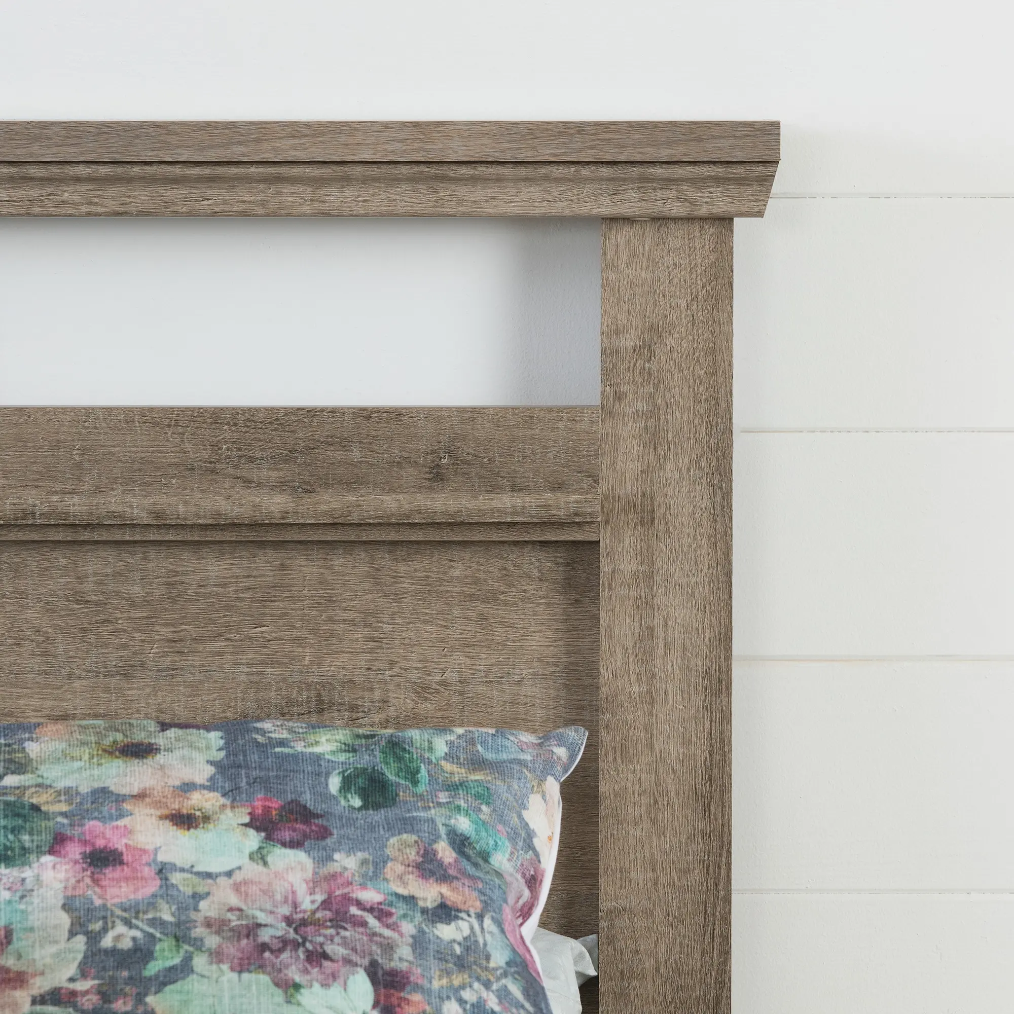 Versa Weathered Oak King Headboard - South Shore