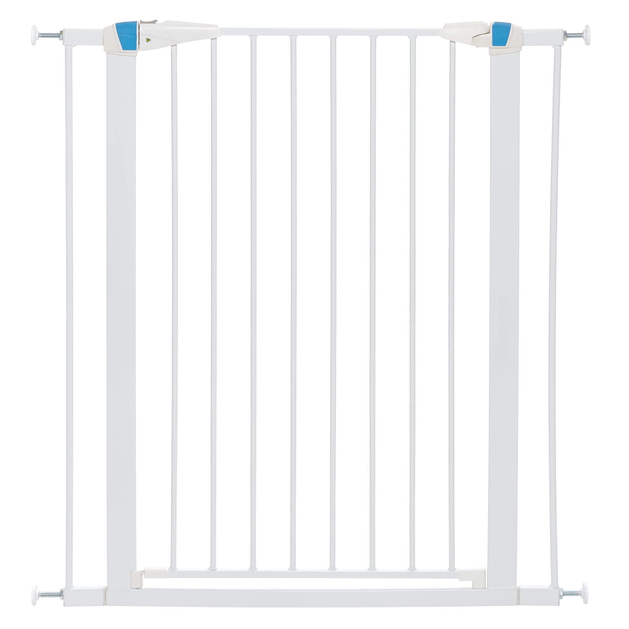 Midwest WalkThru Steel Pet Gate with Safety Glow Framed for Dogs in White， 39