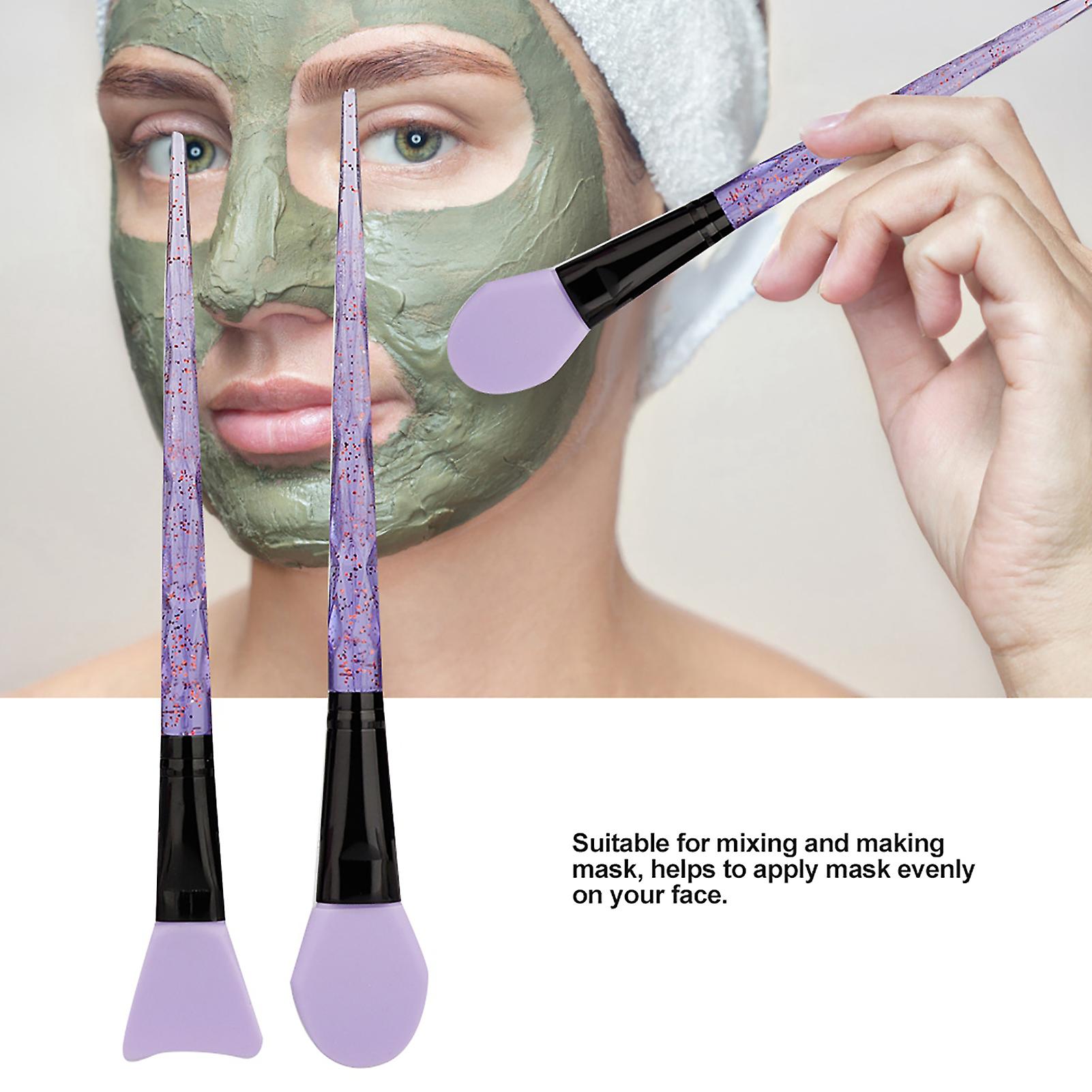 2pcs Professional Mask Brushes Set Soft Silicone Face Mask Brush Makeup Brush Diy Tool 4#