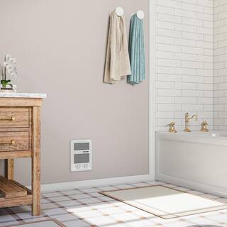 Cadet 120240-volt 1000-watt Com-Pak Bath In-wall Fan-forced Electric Heater in White with Timer CBC103TW