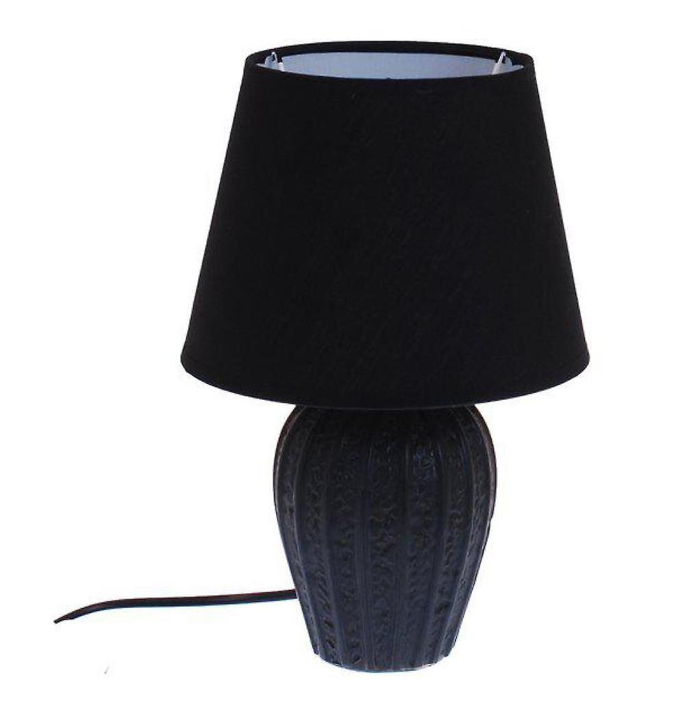 Lamp table black ceramic H32 cm