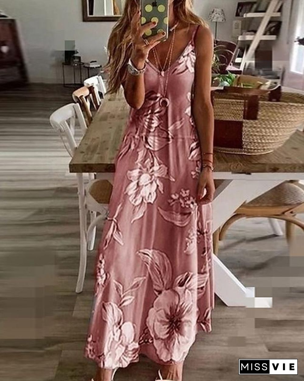 Women's Strap Dress Maxi long Dress Sleeveless Geometric Print Spring & Summer Hot Elegant Streetwear Blue Purple Blushing Pink Fuchsia Green Gray S M L XL XXL 3XL 4XL 5XL