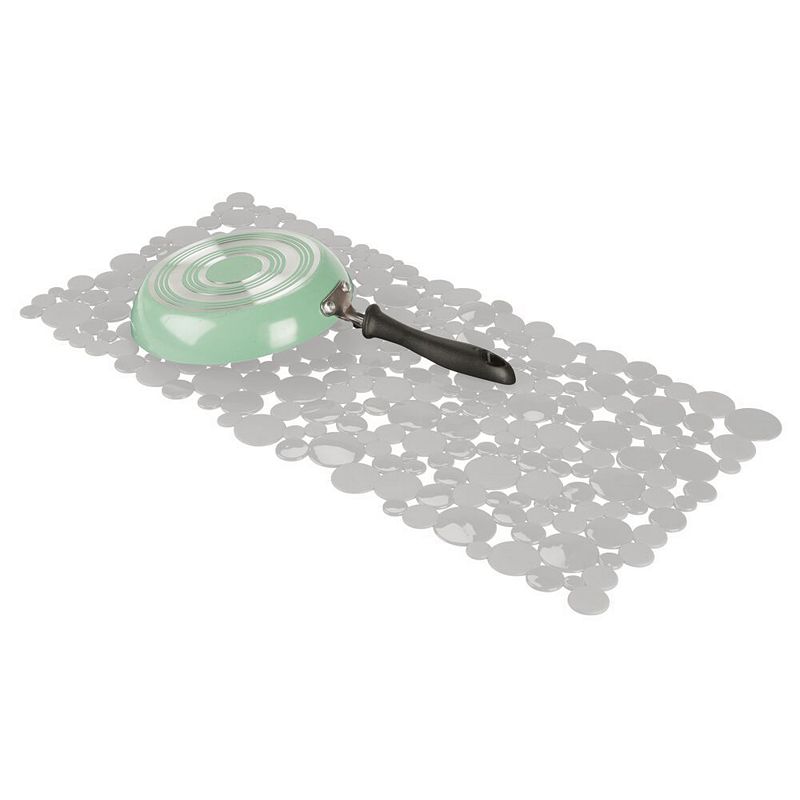 mDesign Plastic Kitchen Farmhouse Sink Mat - Bubble Design， X-Large