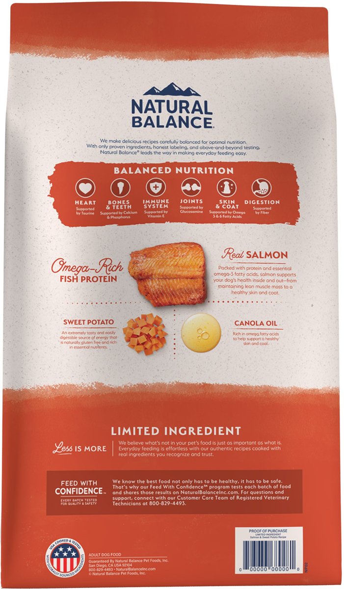 Natural Balance Limited Ingredient Grain-Free Salmon and Sweet Potato Recipe Dry Dog Food