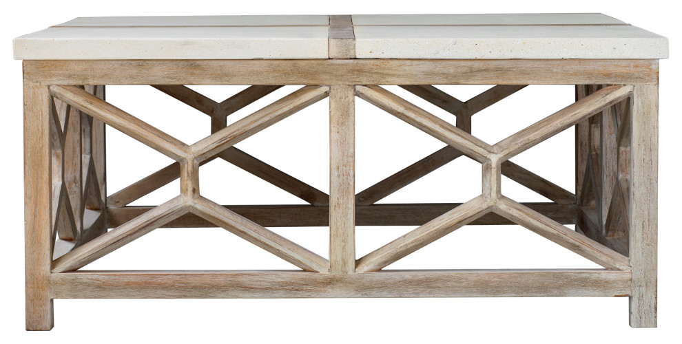 Uttermost Catali Stone Coffee Table   Modern   Coffee Tables   by Zin Home  Houzz