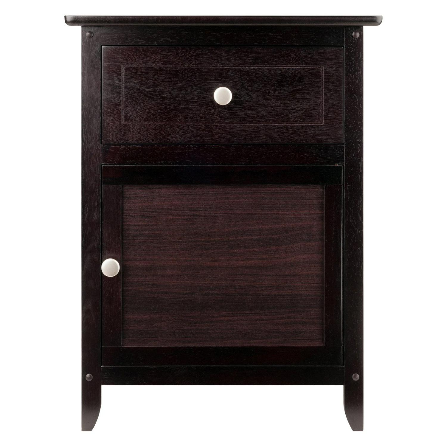 Winsome Wood Eugene Accent Table， Nightstand， Espresso Finish