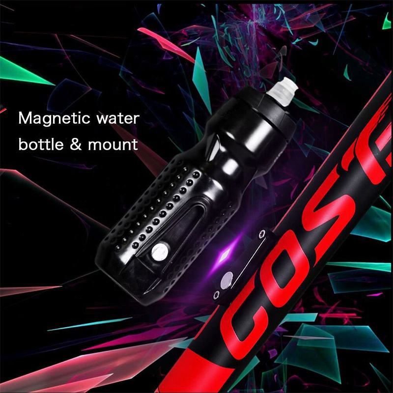 AGEKUSL Cycling Magnetic Mount Cage Bottles Cage Flask Pressing 710ml Bike Water Bottle For MTB Road Folding Bicycle