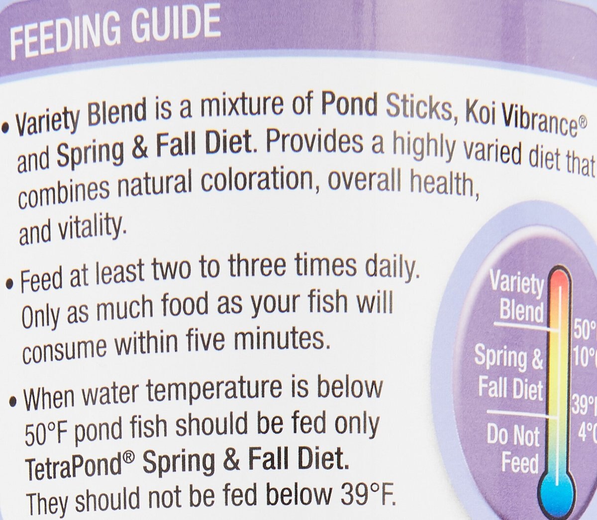 Tetra Pond Variety Blend Color and Vitality Enhancing Koi and Goldfish Fish Food