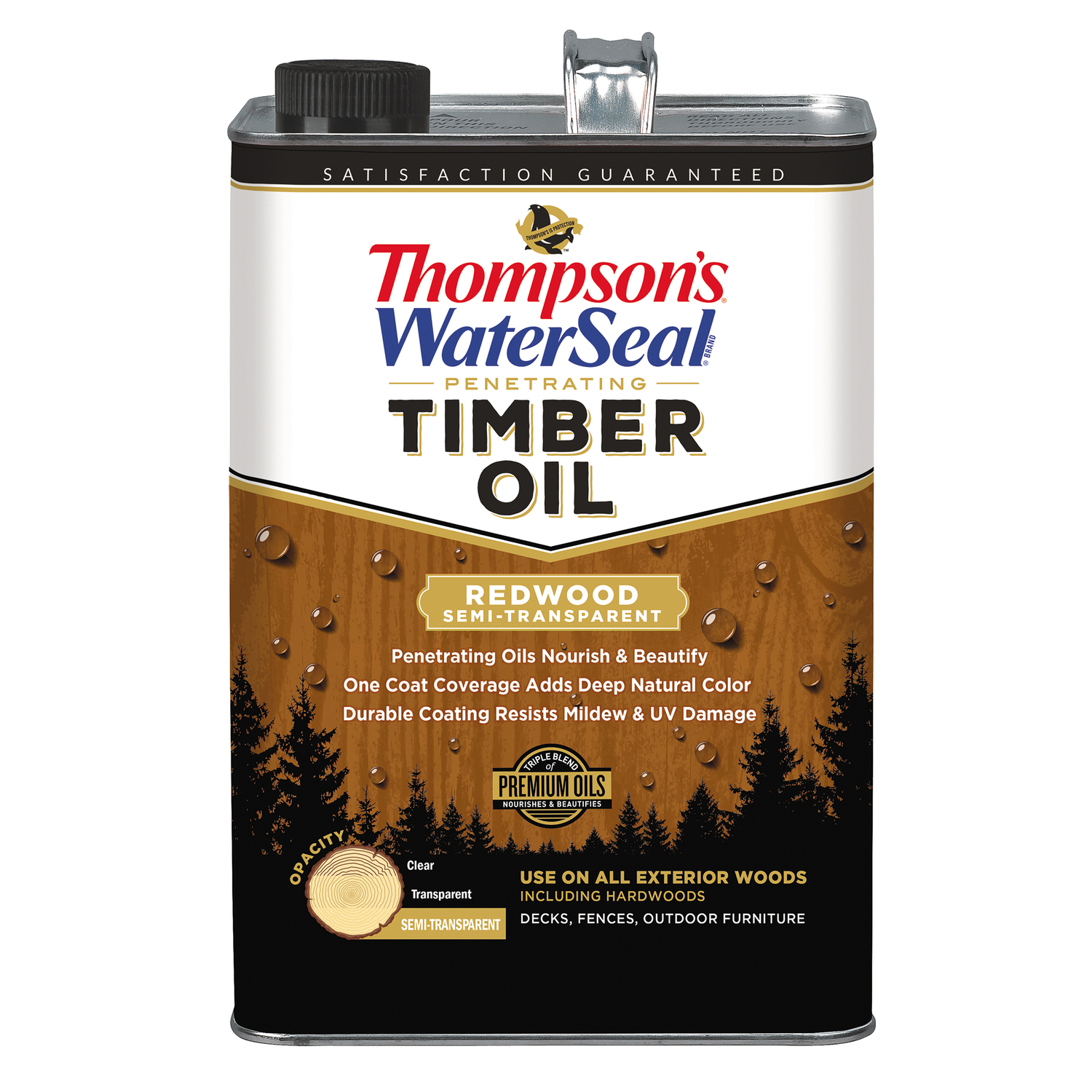 Thompson\u0027s WaterSeal Penetrating Timber Oil Semi-Transparent Redwood Penetrating Timber Oil 1 gal