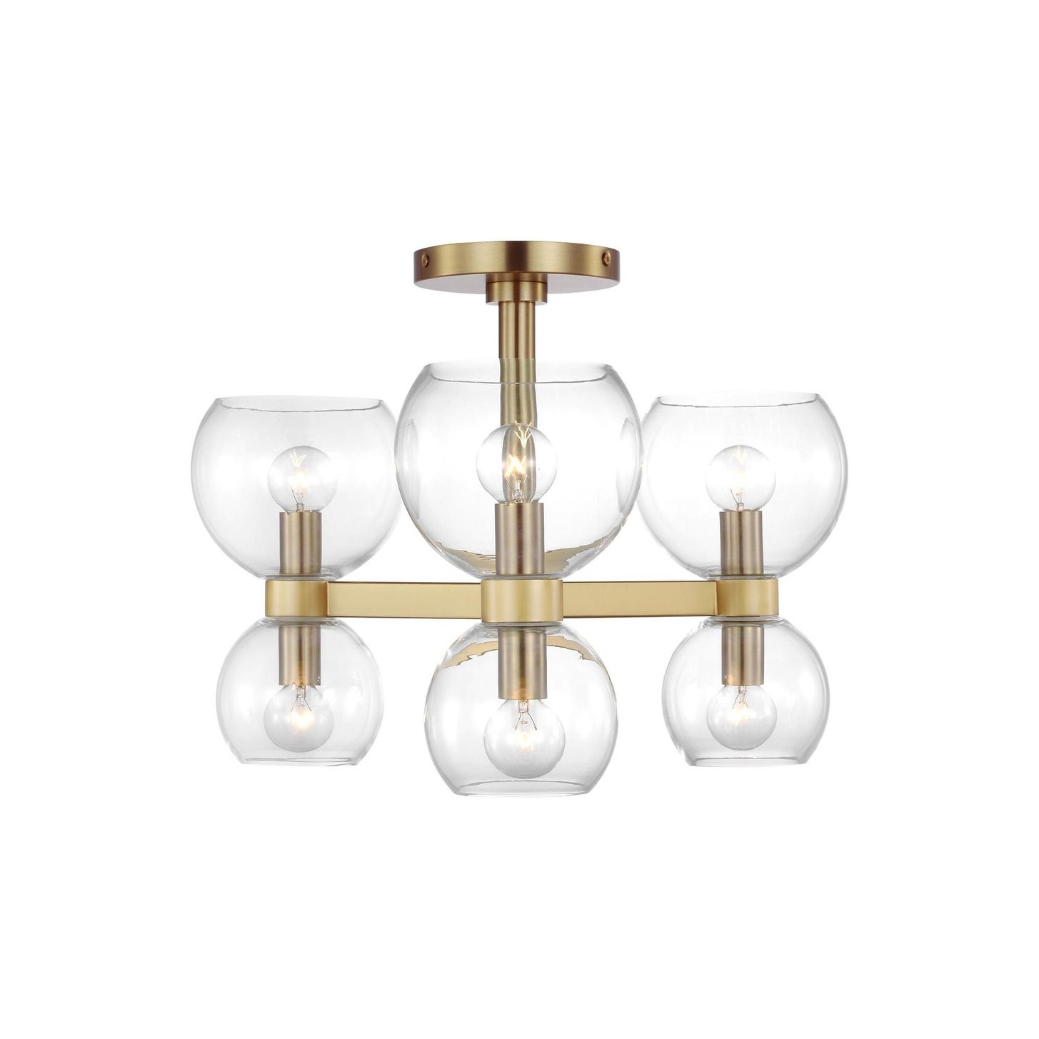 Generation Lighting KSF1036CG Londyn 6 Light 20 Wide Semi-Flush Bowl