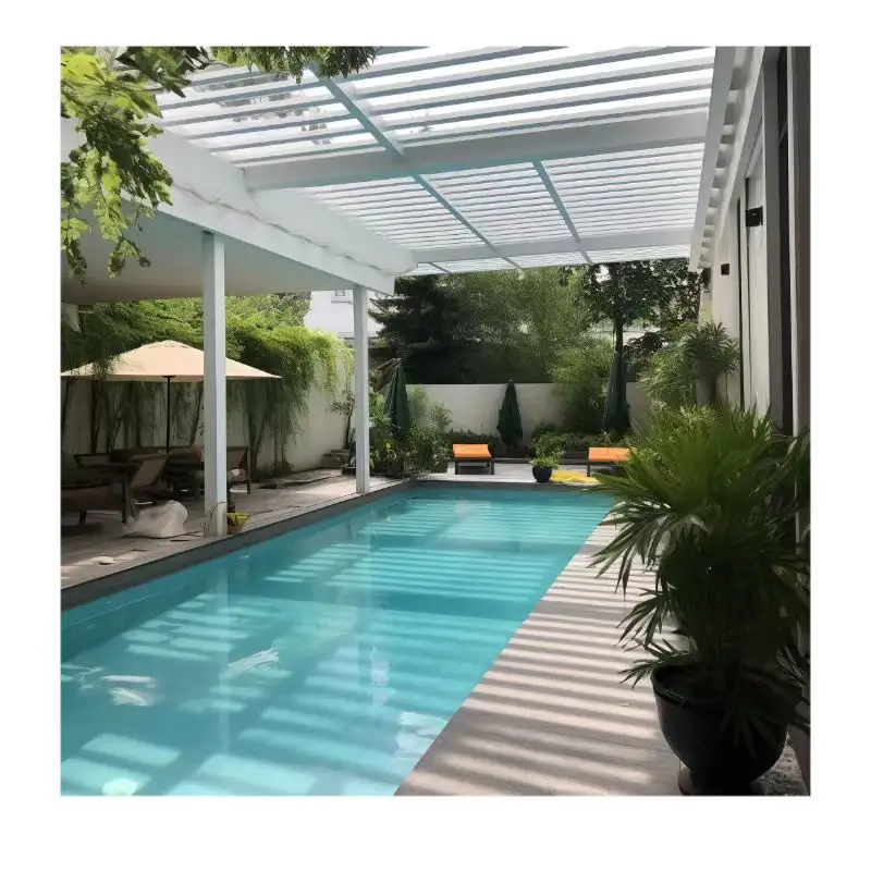 Aluminum alloy rain proof atrium waterproof pergola electric patio ceiling gazebo balcony awning