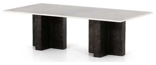 Filipina Coffee Table Black Marble   Transitional   Coffee Tables   by Rustic Home Furniture Deco  Houzz