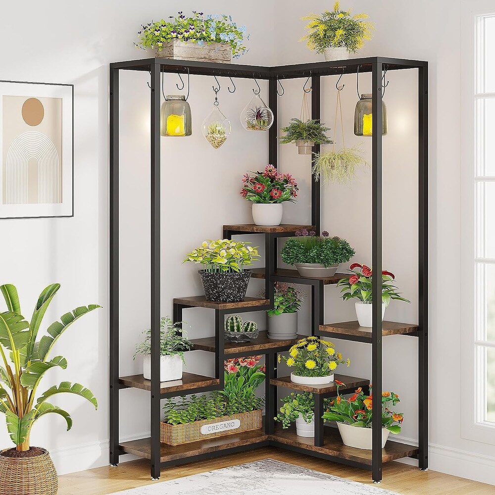 Tribesigns 70.9 Inches Tall Corner Plant Shelf   Indoor Corner Plant Stand