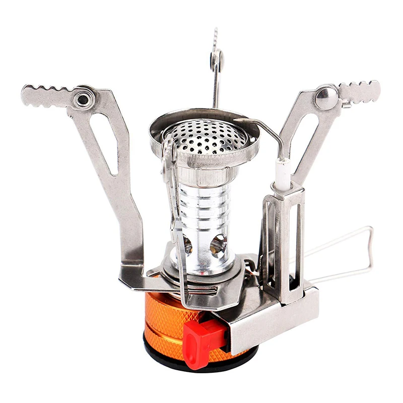 JSJM Hot Selling Outdoor Camping Stove Mini Stove Integrated Ignition Portable Picnic Stove Camping Mini Burner